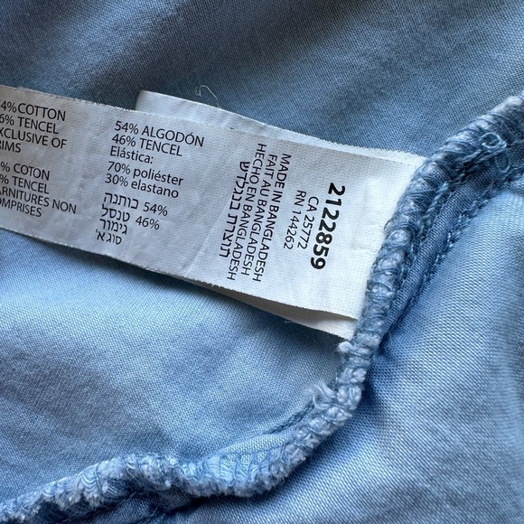 Dex | Light Blue Tencel Jumpsuit | Sleeveless Button-Front Resortwear One-Piece - Picture 7 of 9